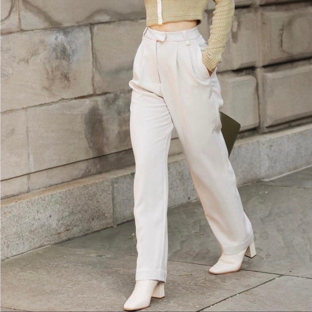 NWT Petite Studios Gemma Pants Oatmeal XXS